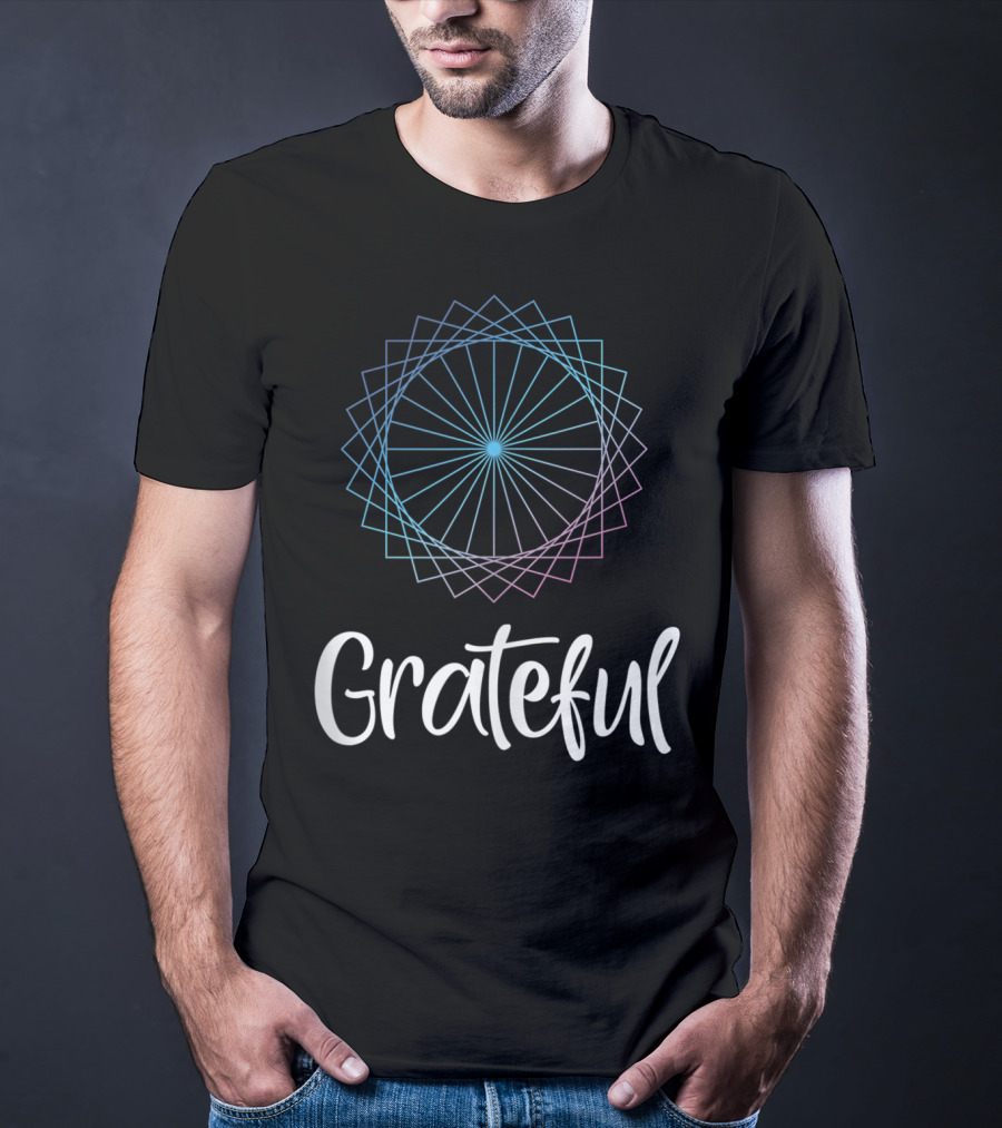 Grateful Mandala Gratitude Spirituality Meditation T-Shirt