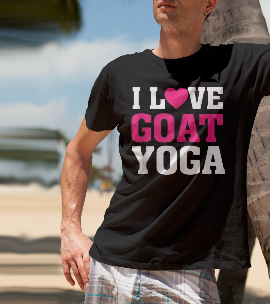 I Love Heart Goat Yoga T-Shirt