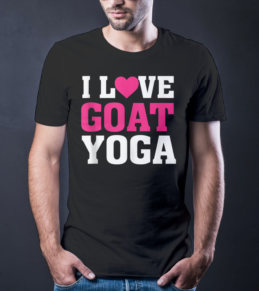 I Love Heart Goat Yoga T-Shirt