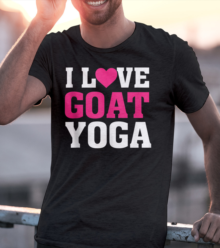 I Love Heart Goat Yoga T-Shirt