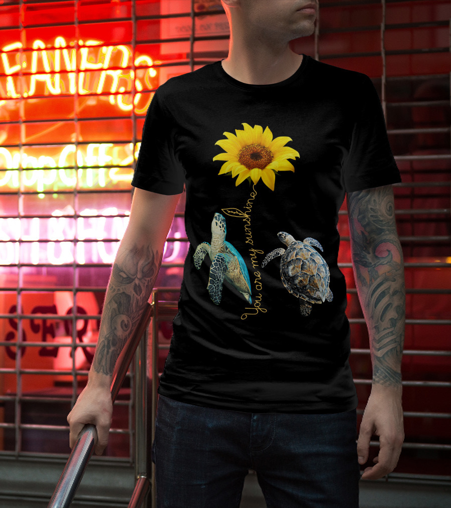 You Are My Sunshine Turtle Sunflower T-Shirt