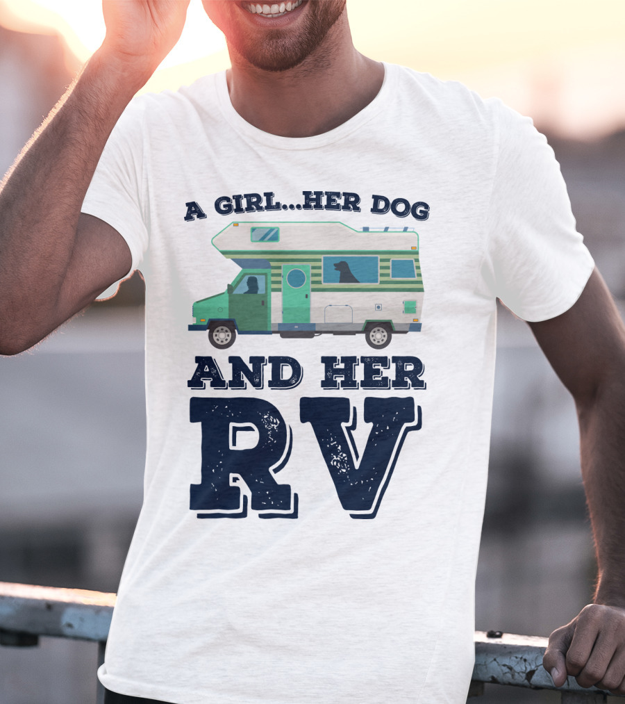 A Girl Her Dog And Her RV Adventure T-Shirt