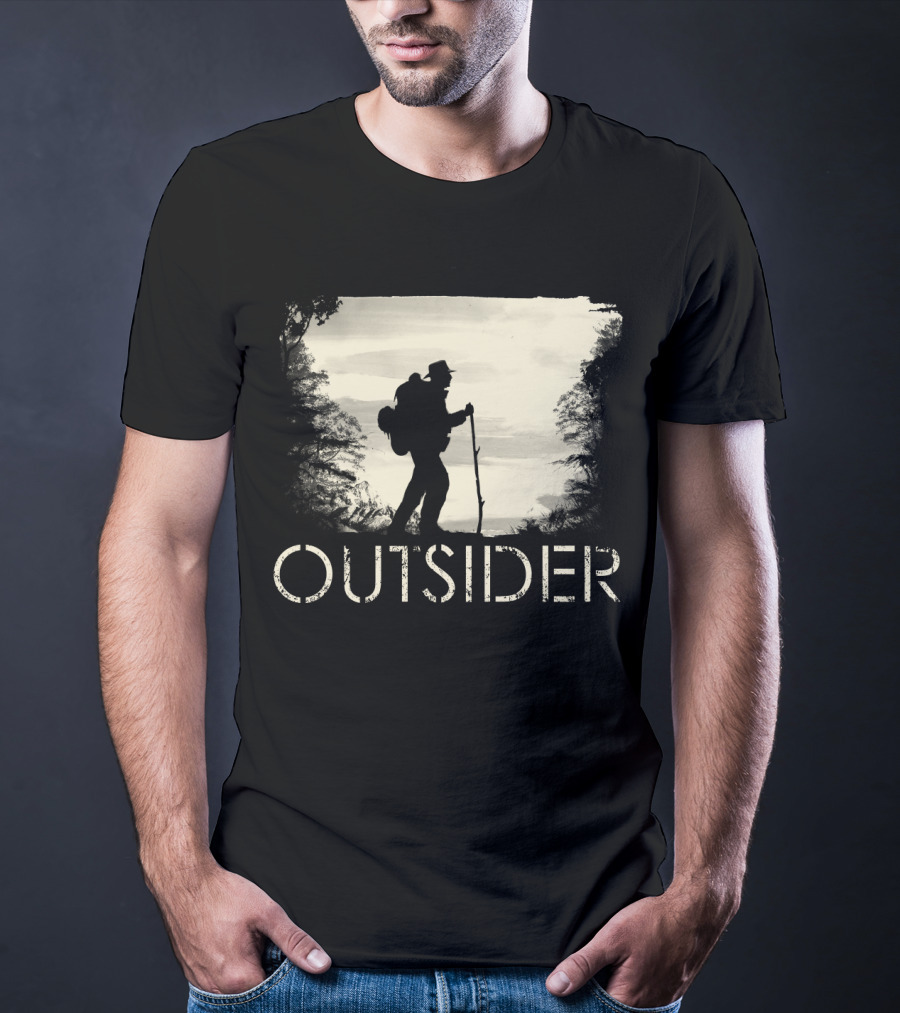 Outsider Hiking Adventure Silhouette Forest T-Shirt