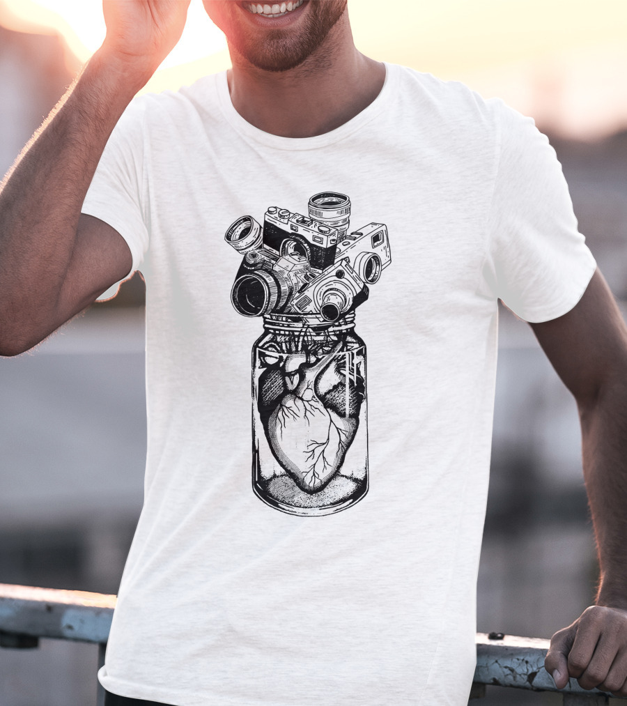 Camera Heart Jar Collection T-Shirt