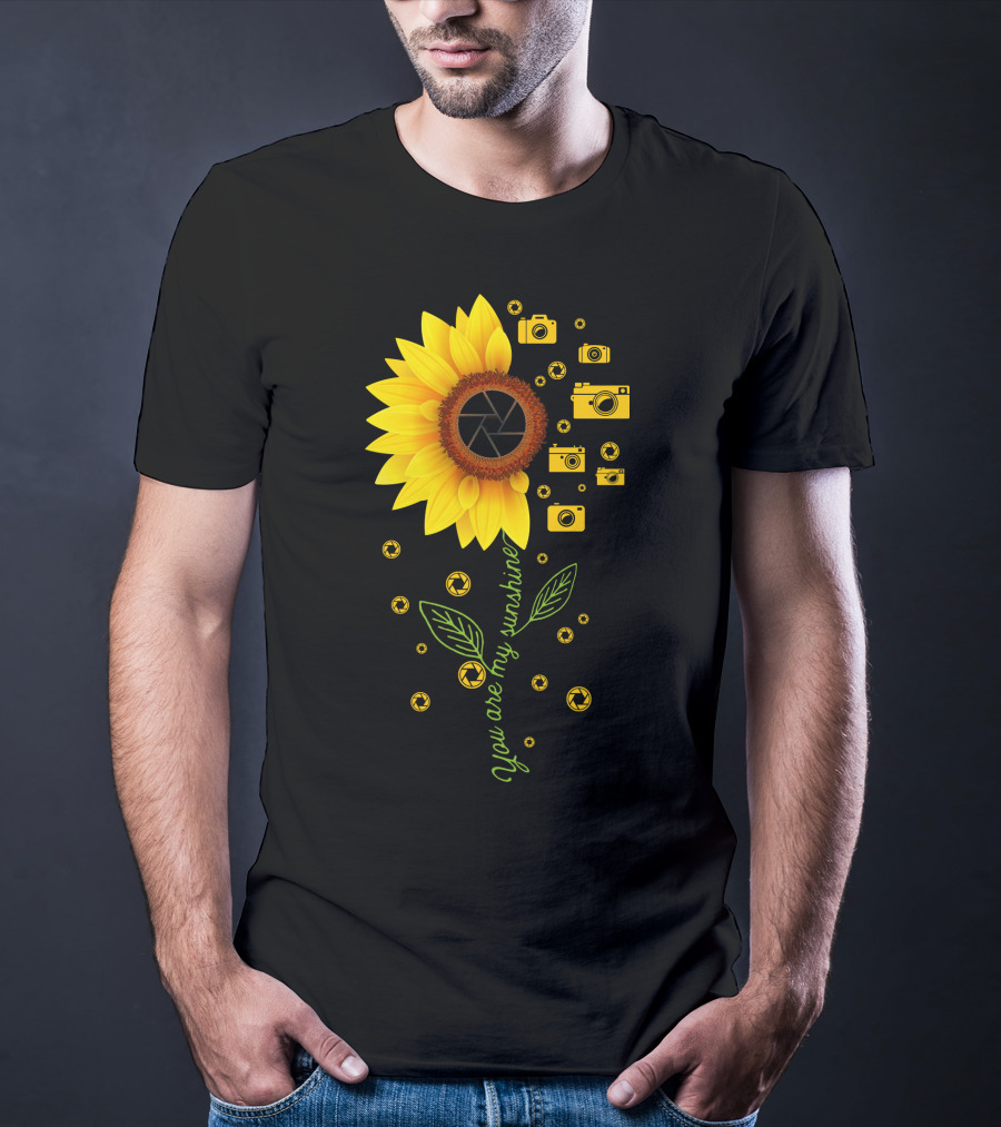 You Are My Sunshine Sunflower Camera Icons T-Shirt