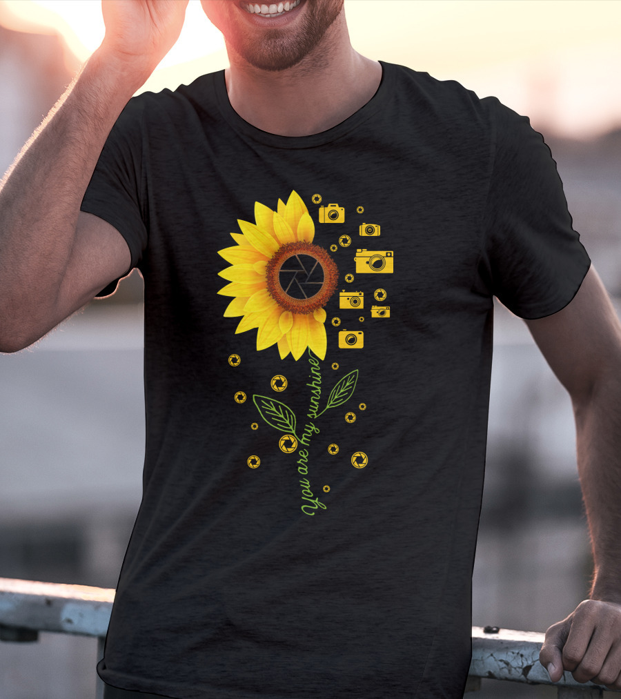 You Are My Sunshine Sunflower Camera Icons T-Shirt