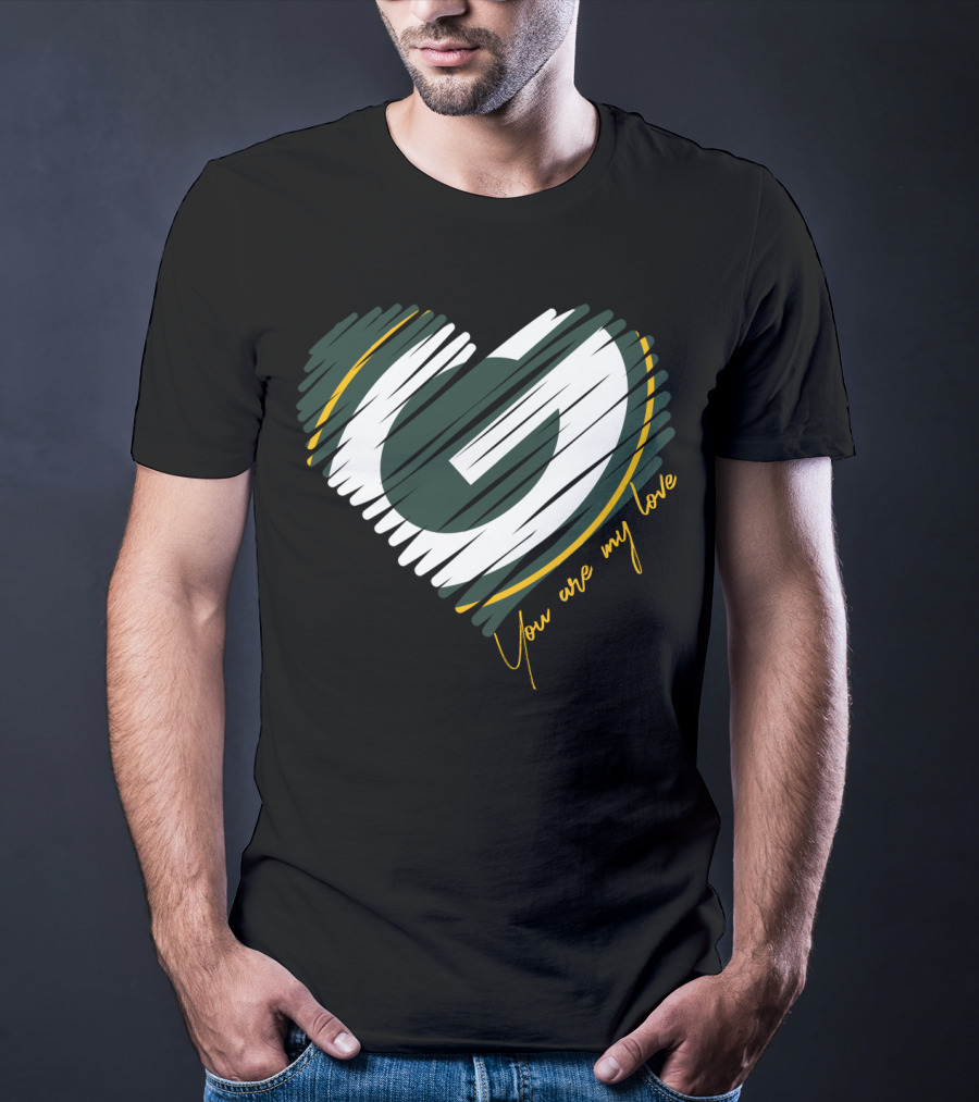 Green Bay Packers Heart You Are My Love T-Shirt