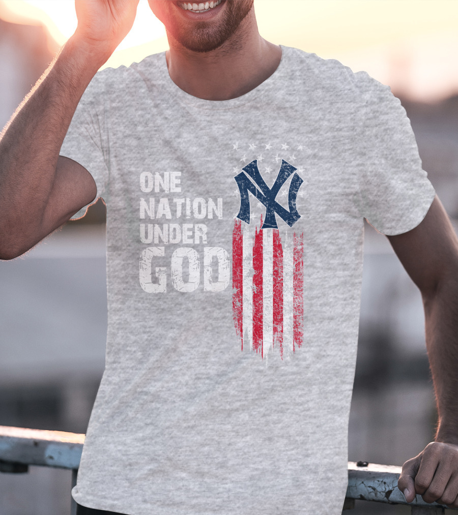 Ny Yankees One Nation Under God American Flag T-Shirt
