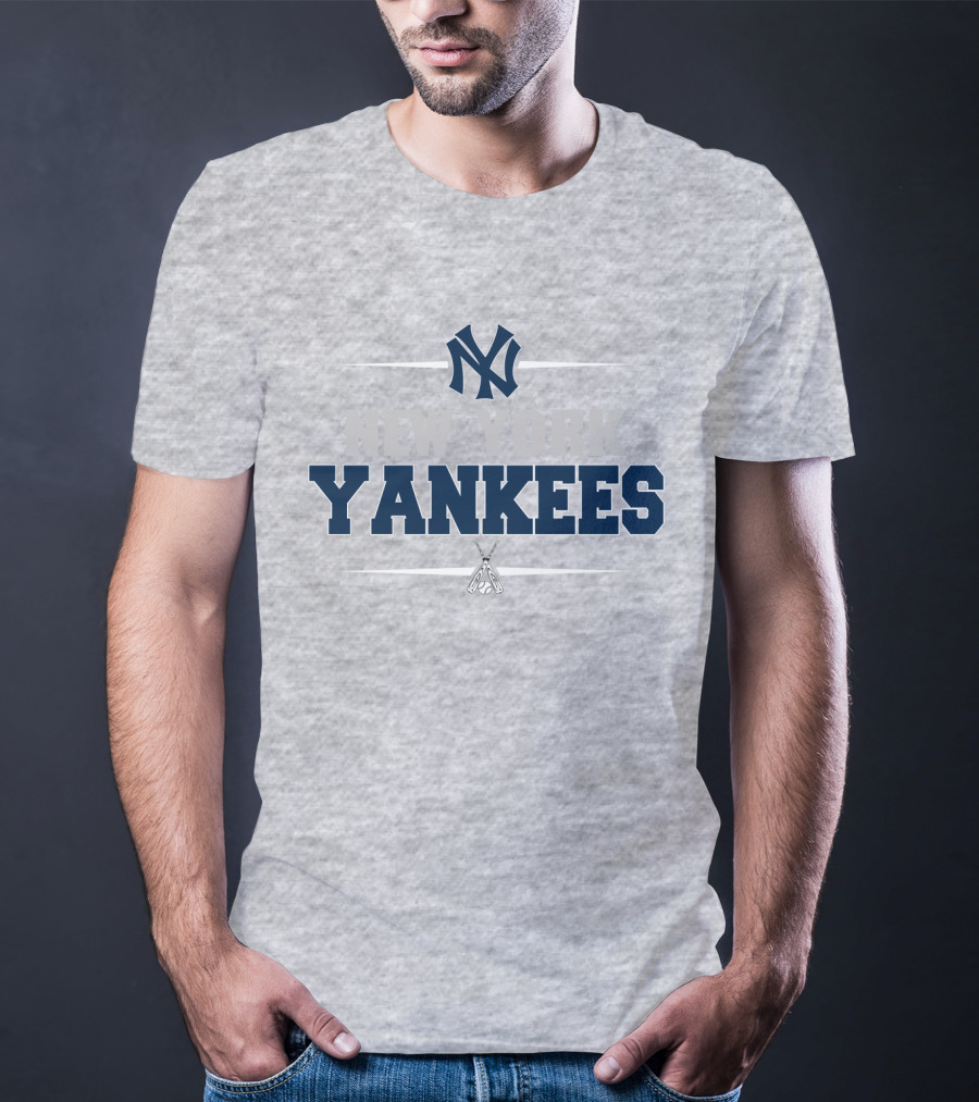 New York Yankees Ny Logo With Baseball Bats T-Shirt