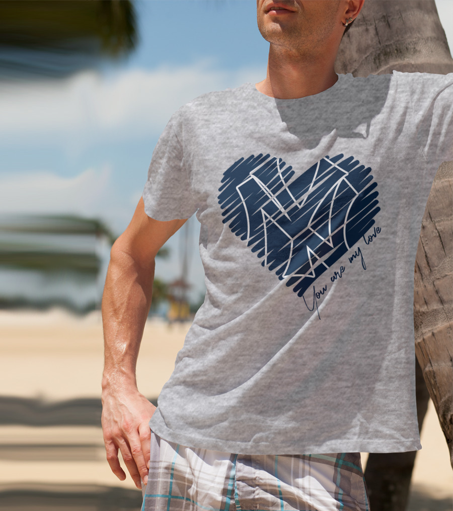 New York Yankees You Are My Love Heart T-Shirt
