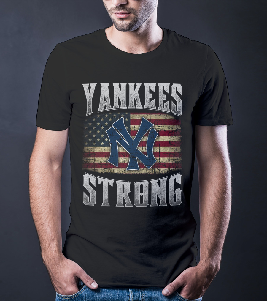 Yankees Strong American Flag Mlb Symbol T-Shirt