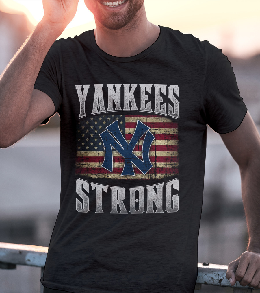 Yankees Strong American Flag Mlb Symbol T-Shirt