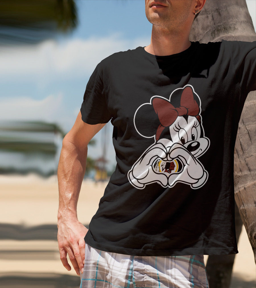 Minnie Heart Washington Redskins T-Shirt