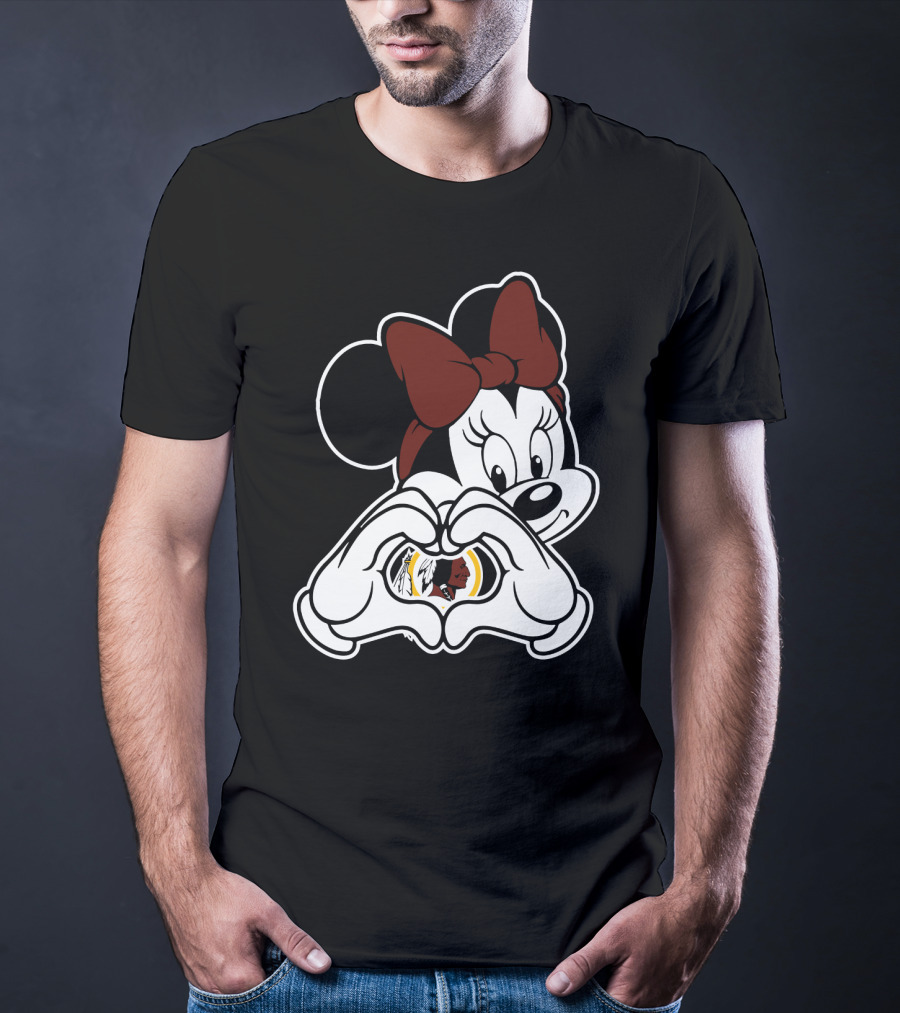 Minnie Heart Washington Redskins T-Shirt