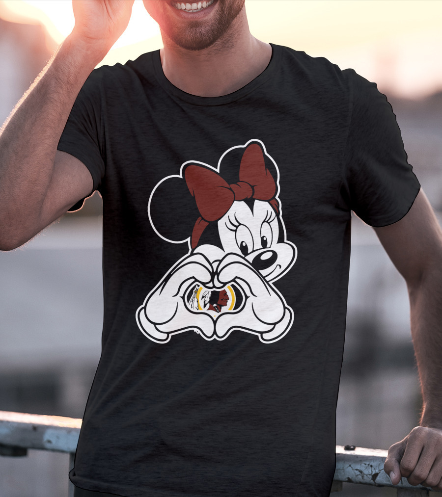 Minnie Heart Washington Redskins T-Shirt