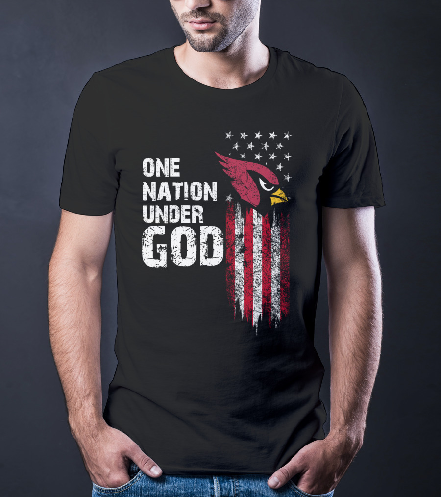 One Nation Under God Arizona Cardinals Flag T-Shirt