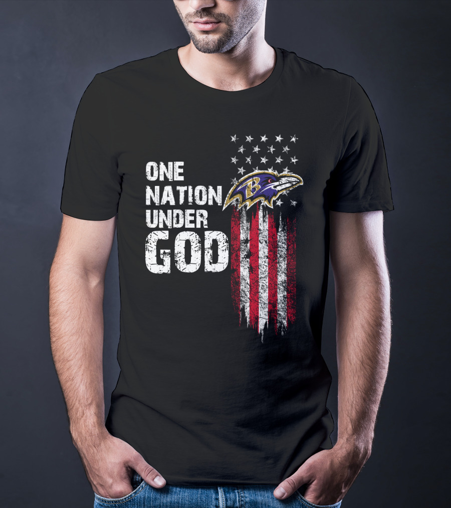 One Nation Under God Baltimore Ravens T-Shirt