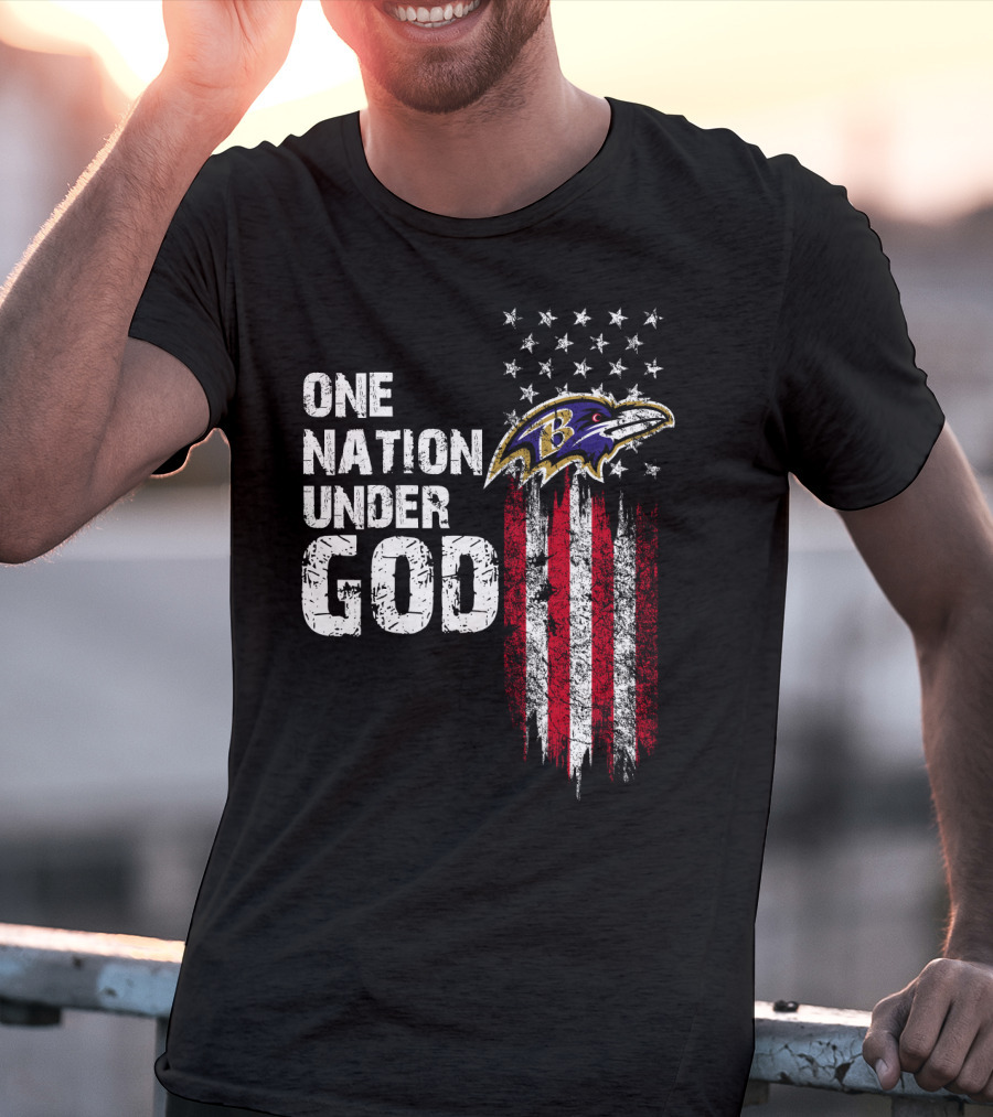 One Nation Under God Baltimore Ravens T-Shirt