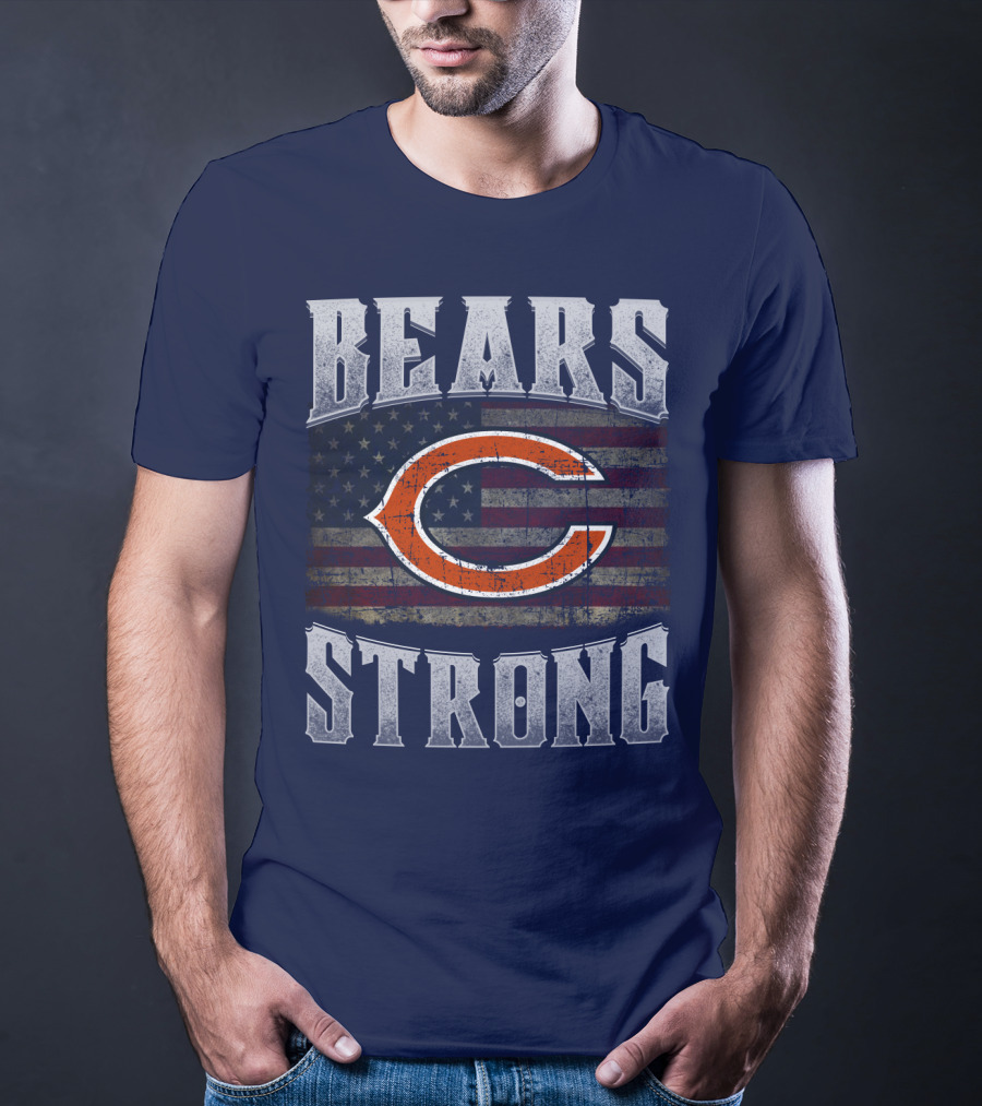 Bears Strong Chicago American Flag T-Shirt