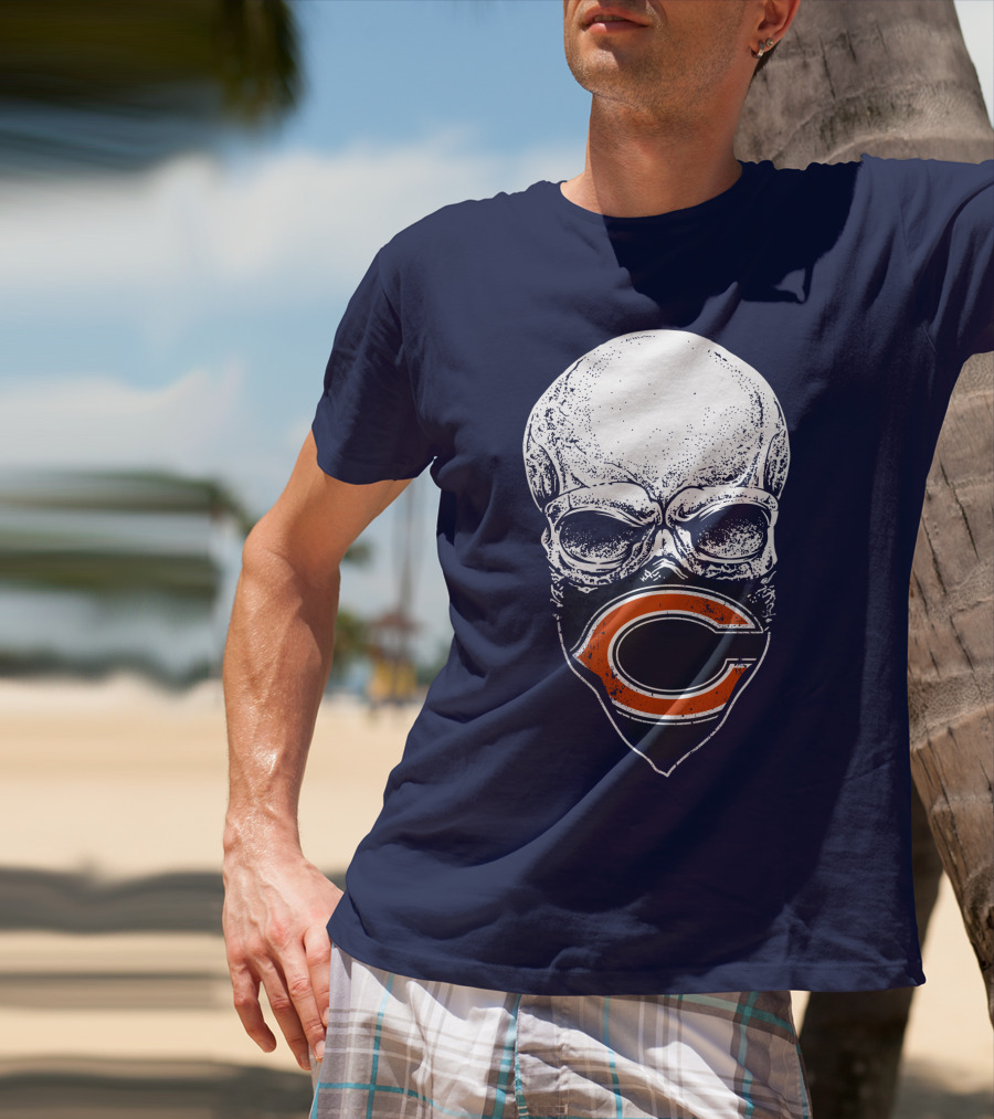 Chicago Bears Skull C T-Shirt