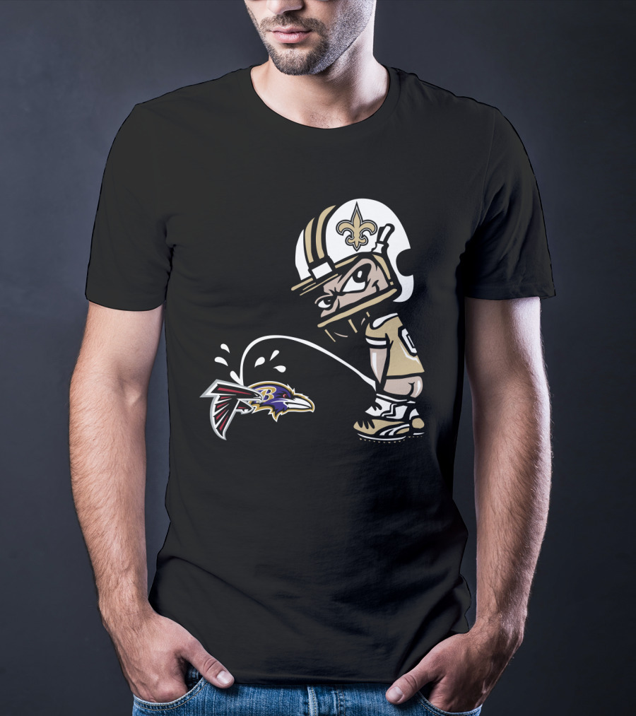 New Orleans Saints Vs Falcons And Ravens Rivalry Humor T-Shirt