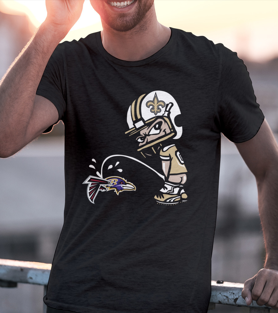 New Orleans Saints Vs Falcons And Ravens Rivalry Humor T-Shirt