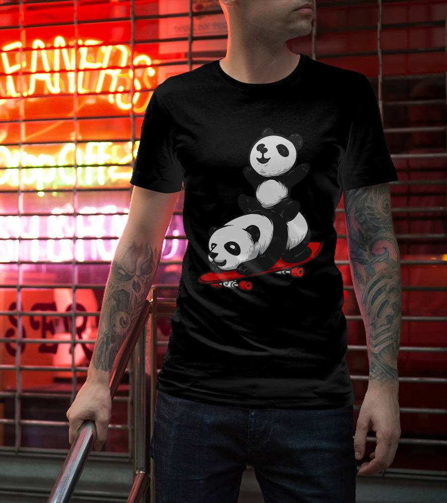 Camp Mau Panda Skateboarding Adventure T-Shirt