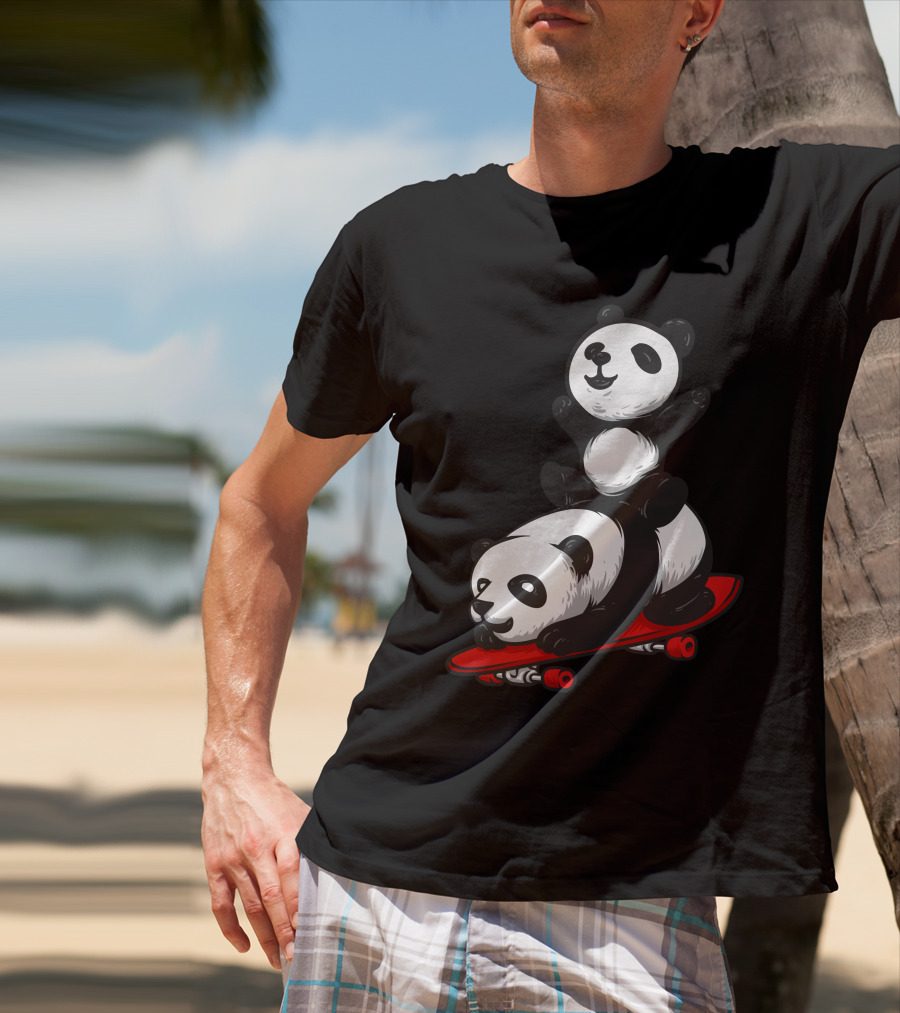 Camp Mau Panda Skateboarding Adventure T-Shirt