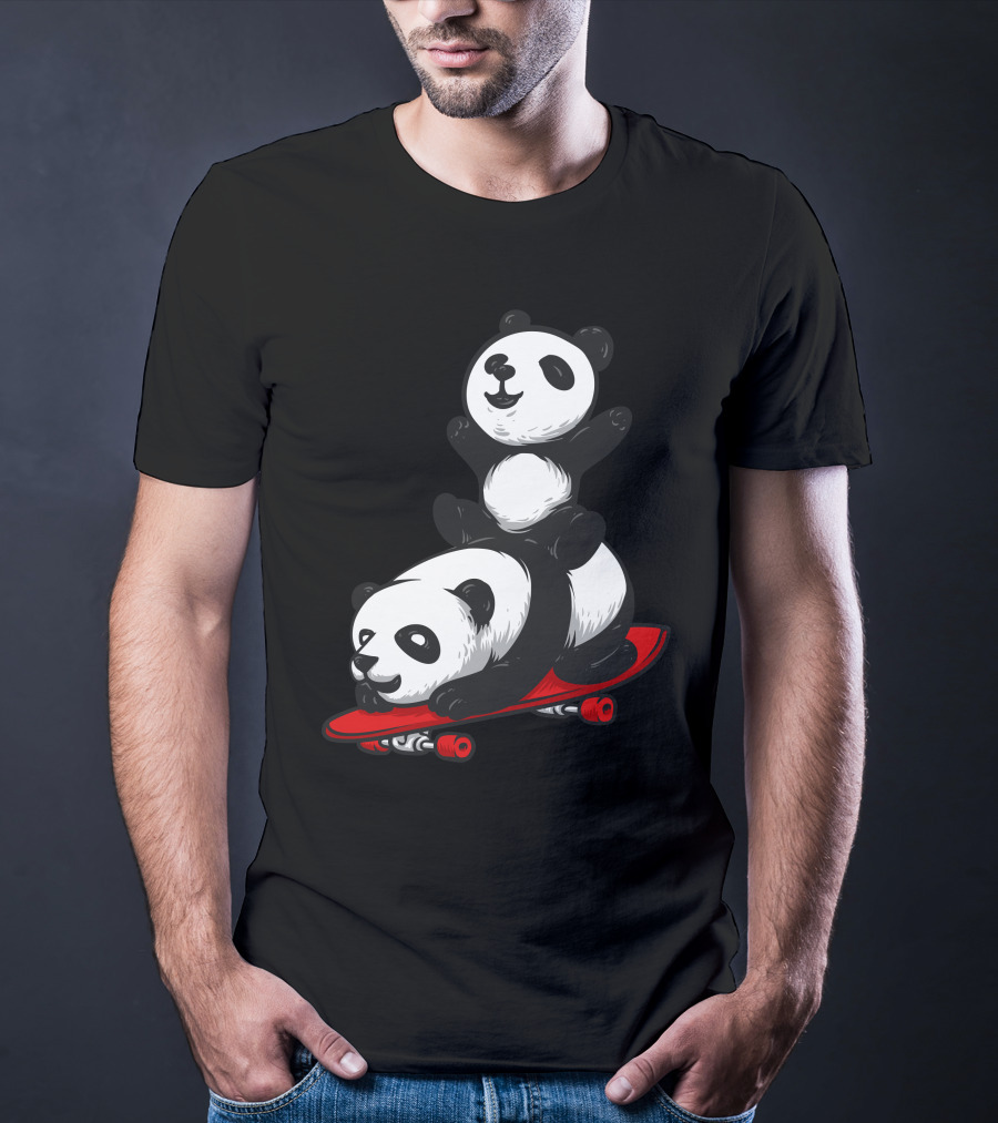 Camp Mau Panda Skateboarding Adventure T-Shirt