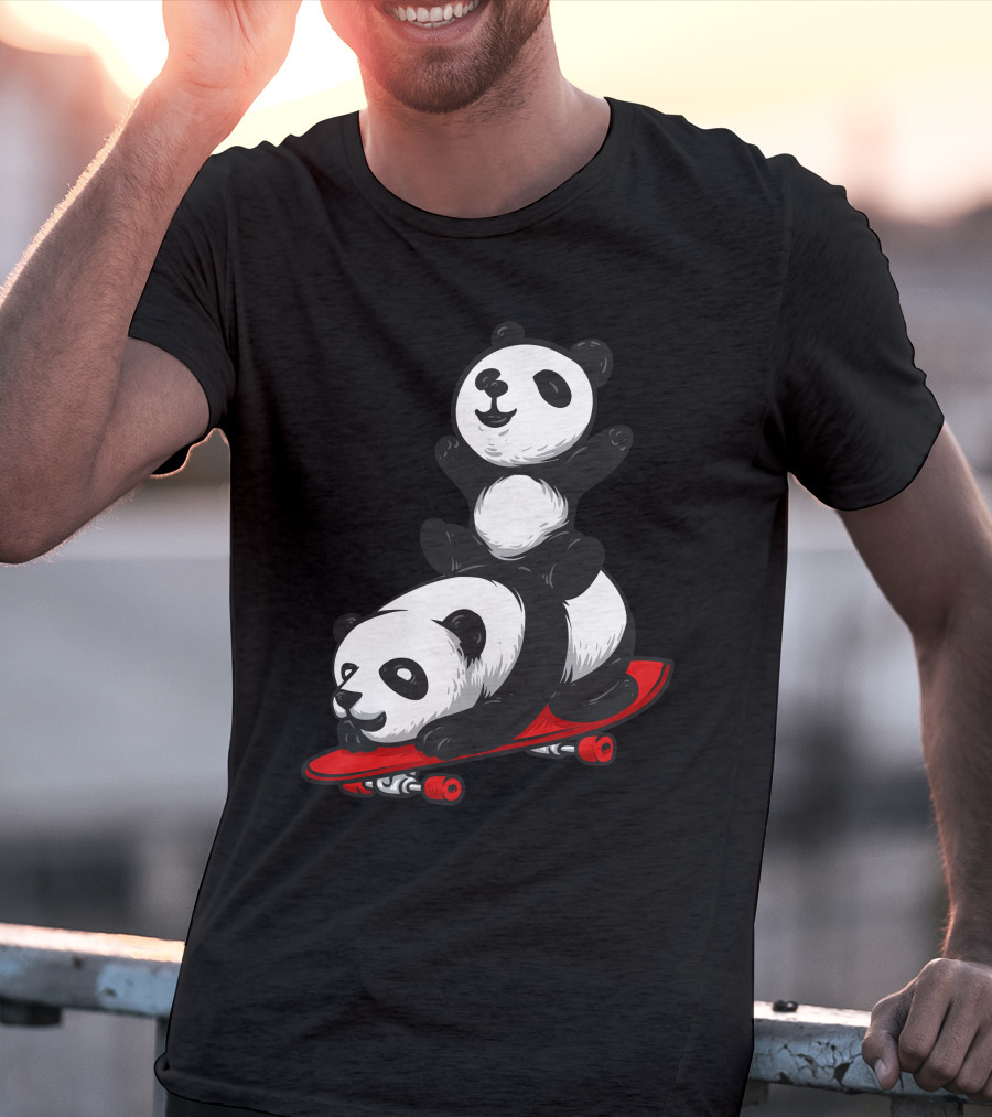 Camp Mau Panda Skateboarding Adventure T-Shirt