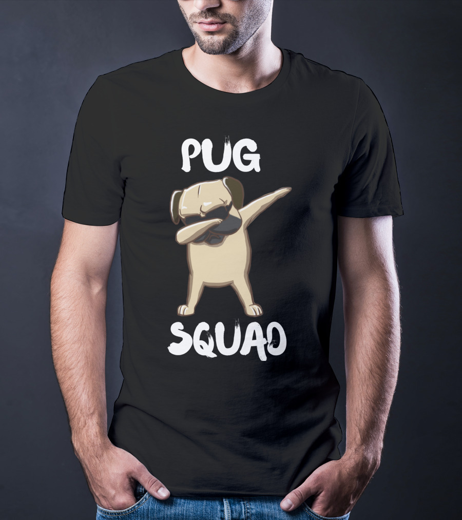 Pug Squad Dabbing Funny Pug T-Shirt