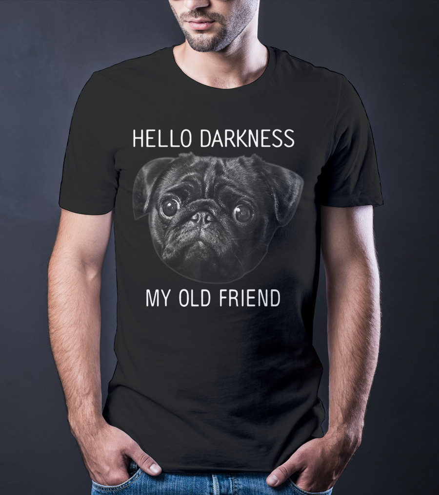 Hello Darkness My Old Friend Christmas Pug T-Shirt