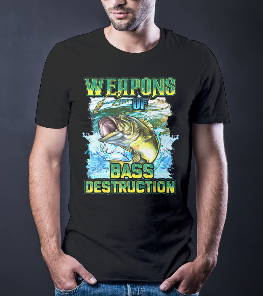 Weapons Of Bass Destruction Fisherman Bass Fishing T-Shirt