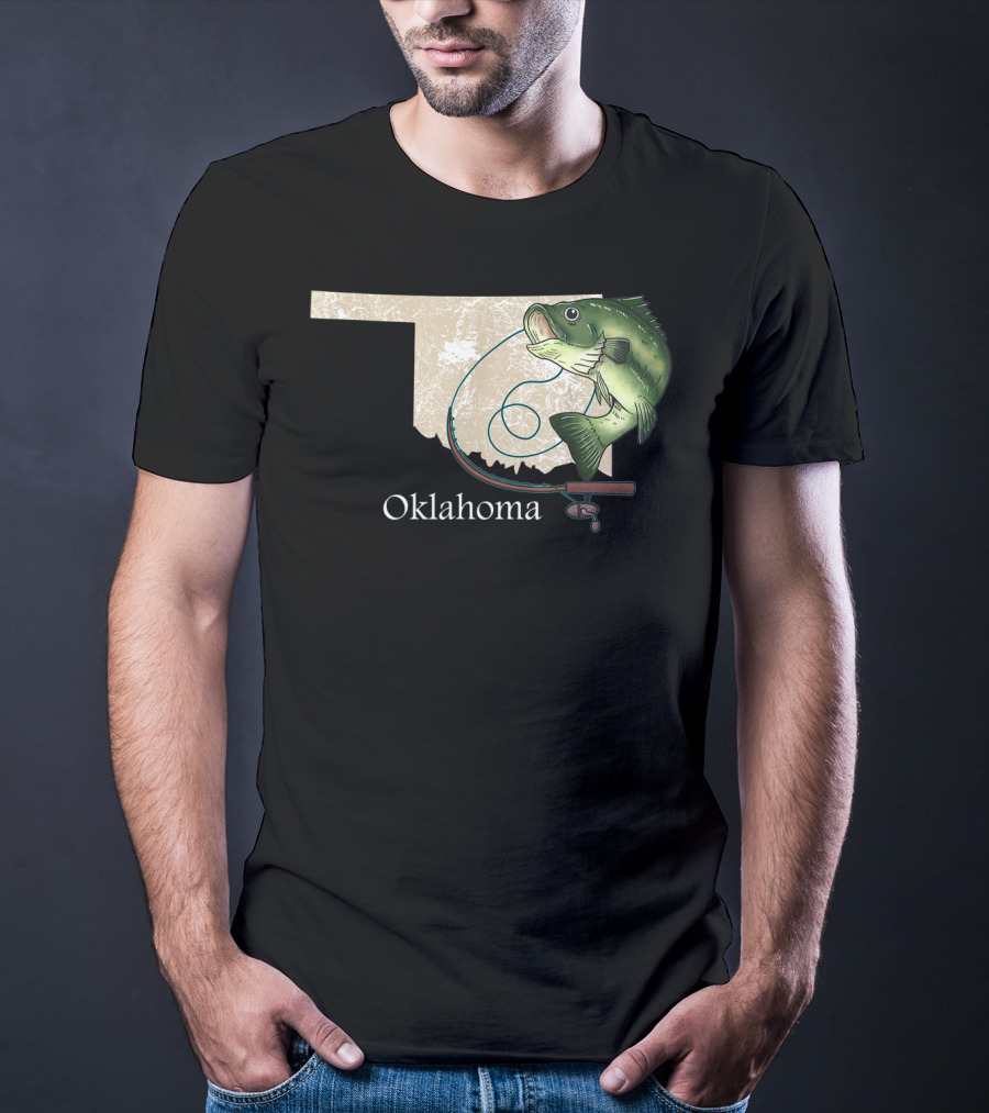 Oklahoma Fishing Fisherman Funny Fish Gear T-Shirt