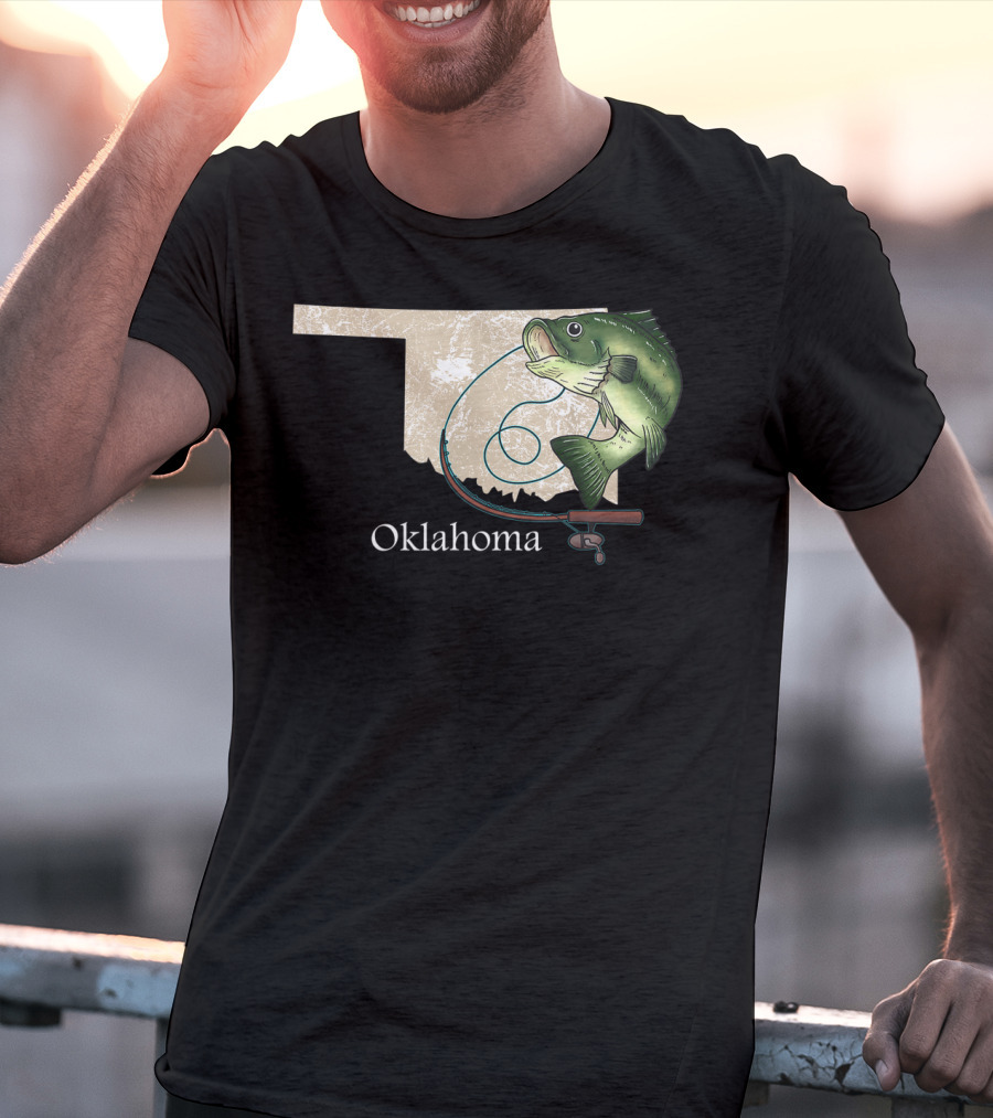Oklahoma Fishing Fisherman Funny Fish Gear T-Shirt