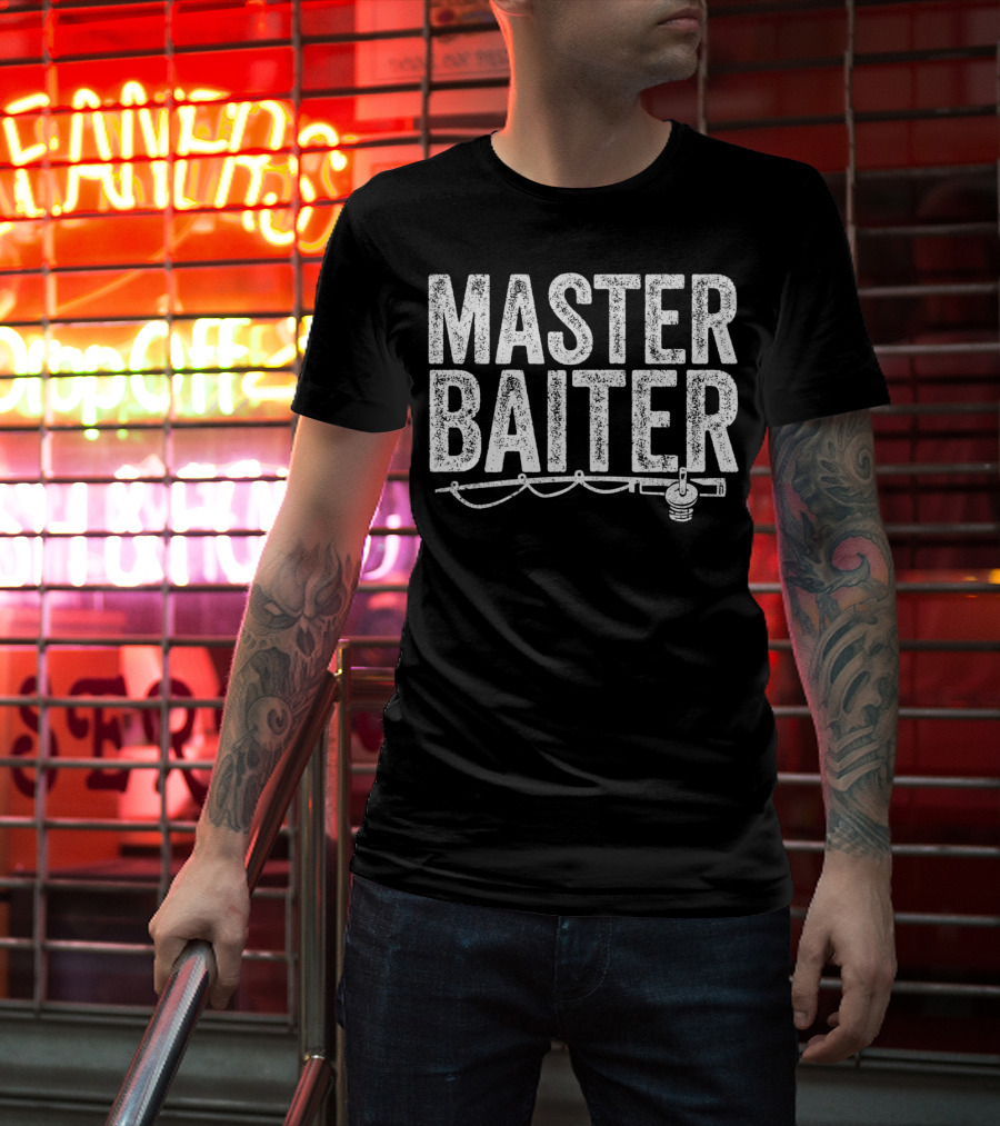 MASTER BAITER Funny Fishing Fish Mens T-Shirt