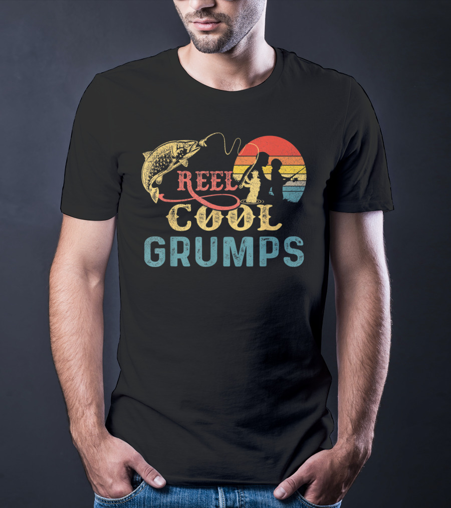 Reel Cool Grumps Vintage Fishing Nature Lovers T-Shirt