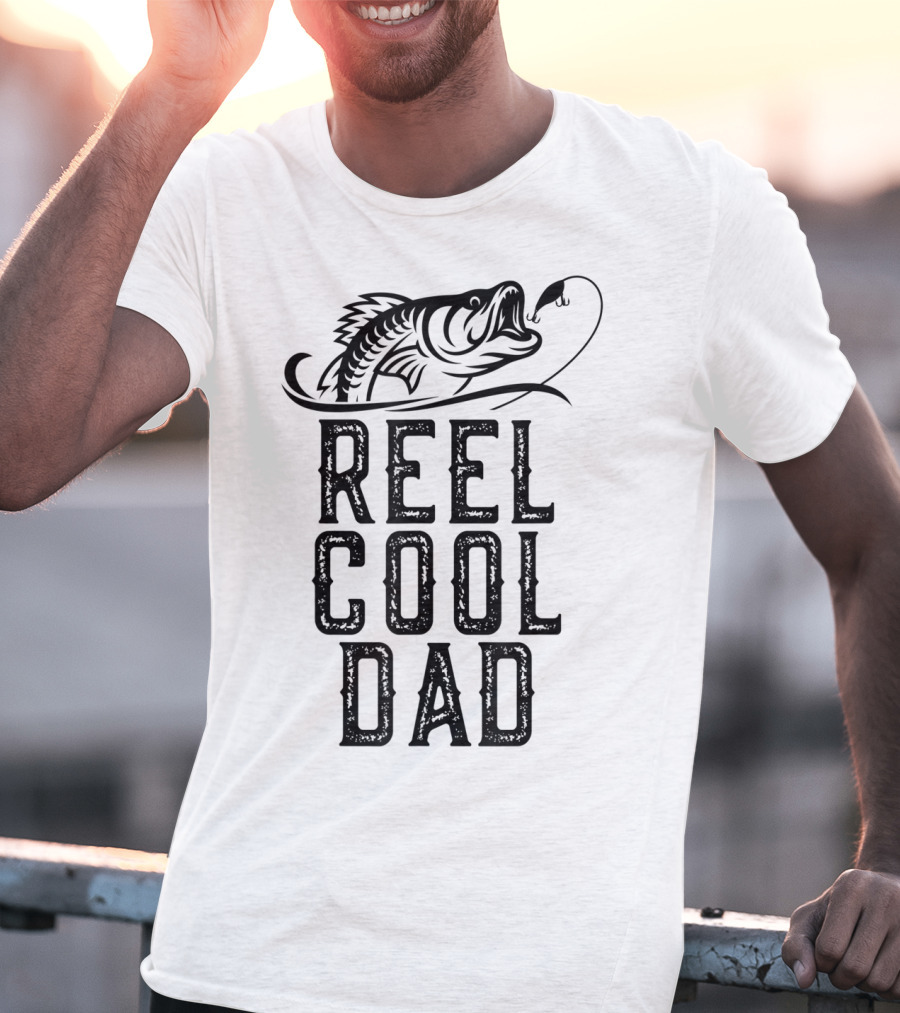 Reel Cool Dad Fishing Fish Hook T-Shirt