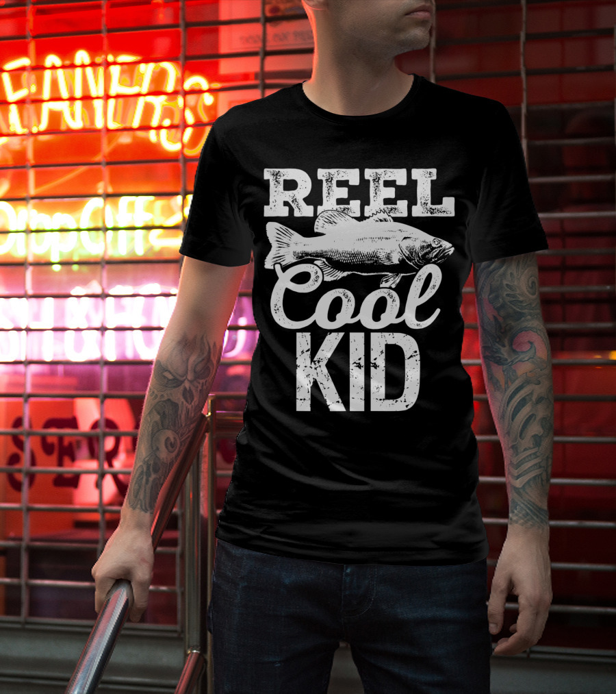 Reel Cool Kid Fishing Outdoor Angler T-Shirt