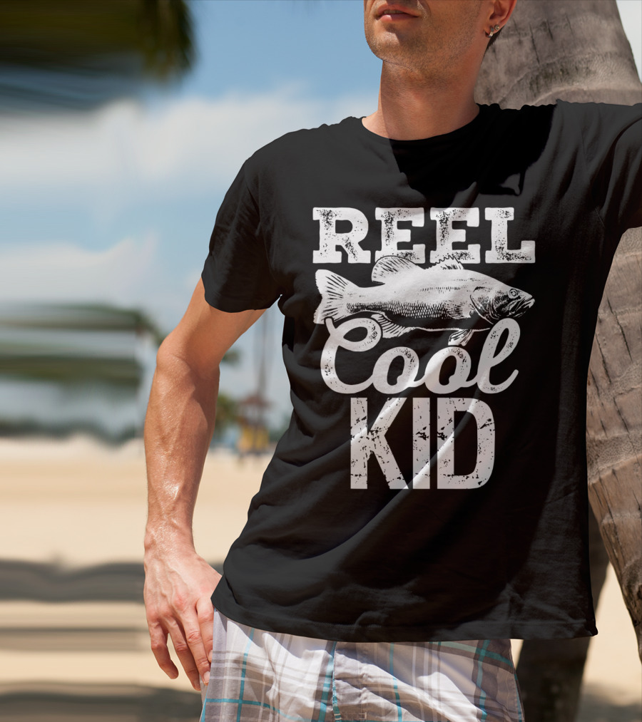Reel Cool Kid Fishing Outdoor Angler T-Shirt
