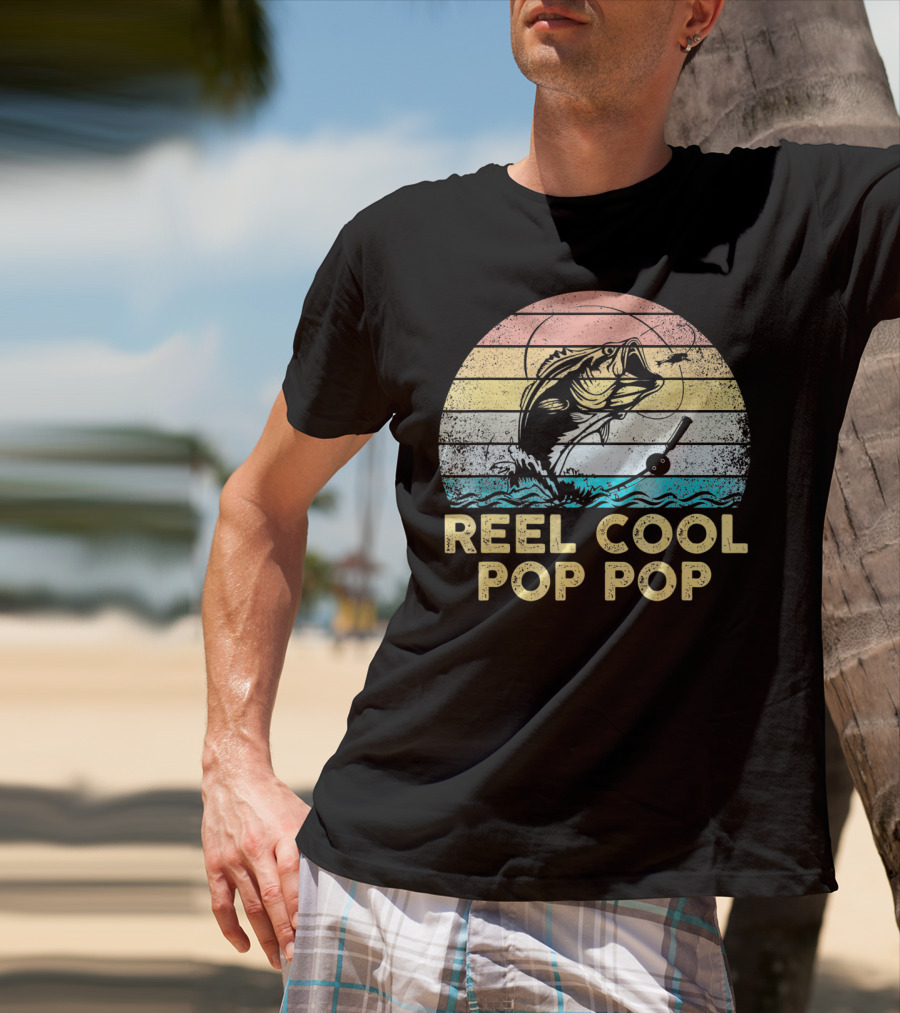 Reel Cool Pop Pop Retro Vintage Fishing Reel T-Shirt