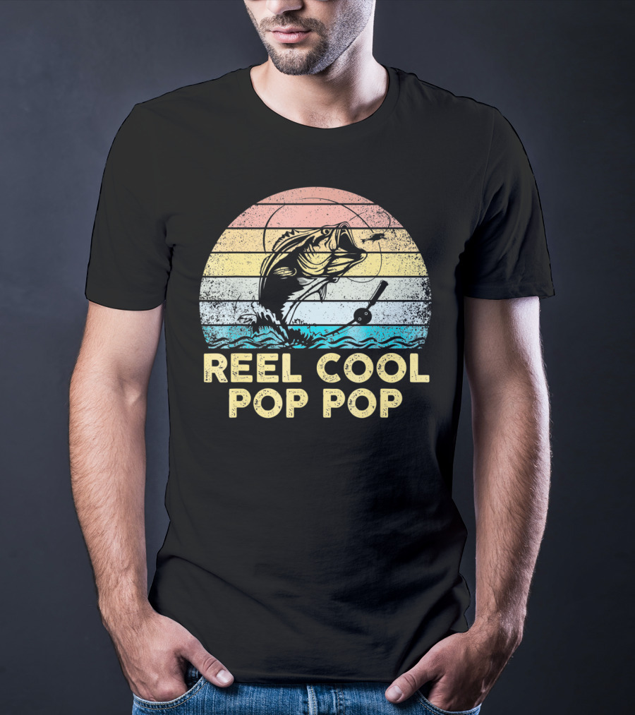 Reel Cool Pop Pop Retro Vintage Fishing Reel T-Shirt