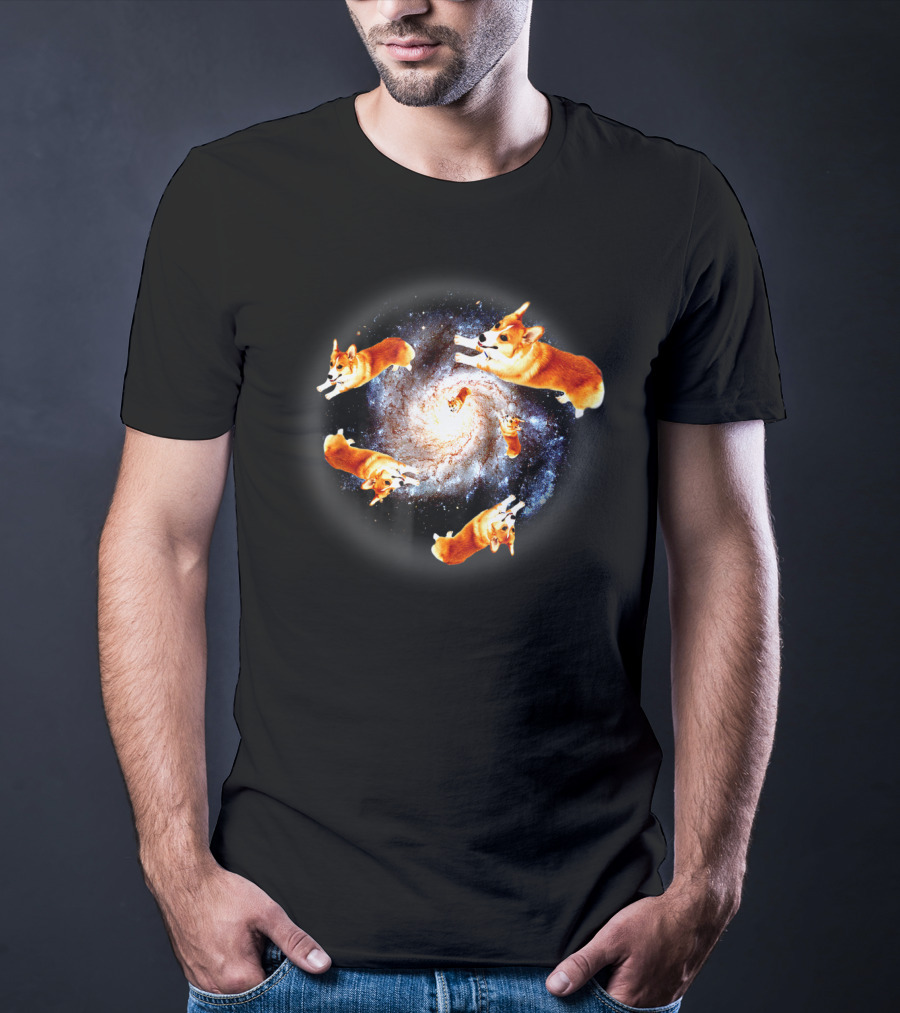 Corgi Galaxy Funny For Girls Space Dogs T-Shirt