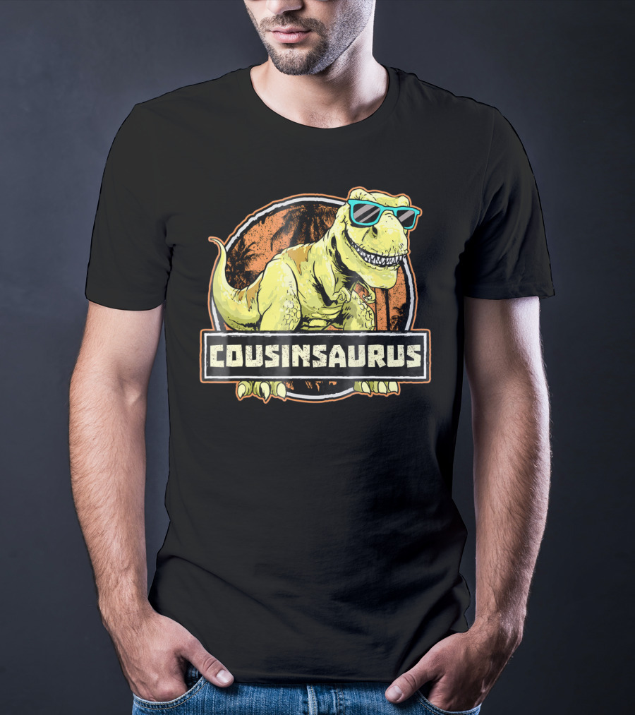 COUSINSAURUS REX Dinosaur With Sunglasses T-Shirt