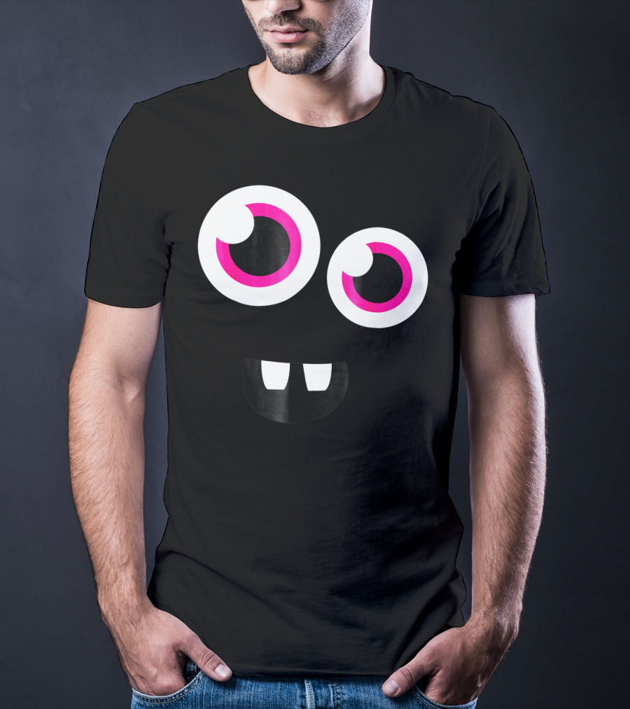Cute Funny Halloween Monster Face Eyes Kids Man T-Shirt