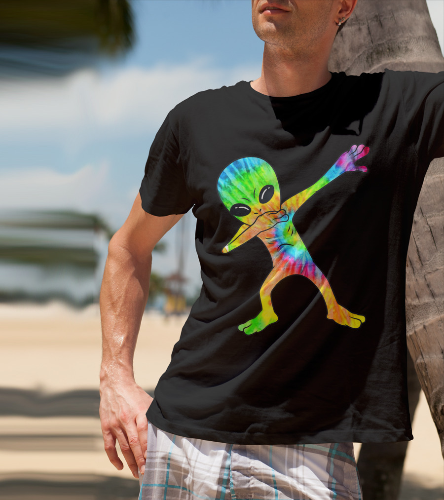 Tie Dye Dabbing Alien T-Shirt