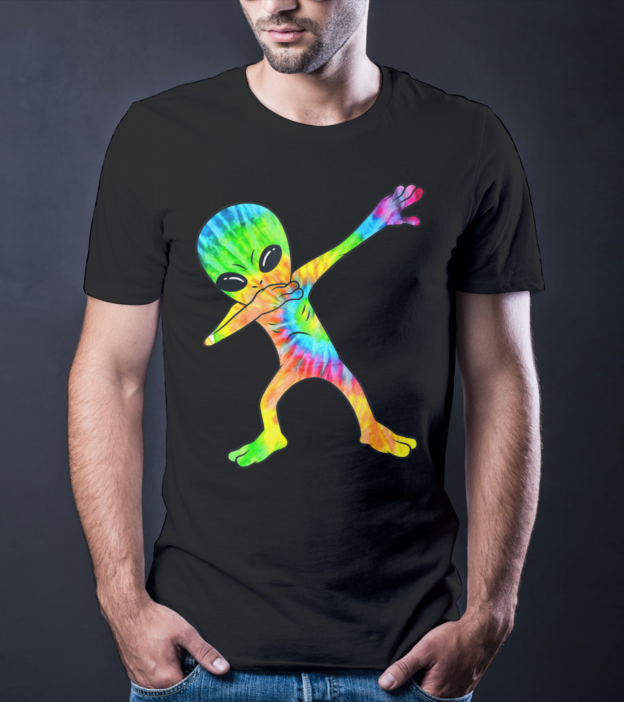 Tie Dye Dabbing Alien T-Shirt
