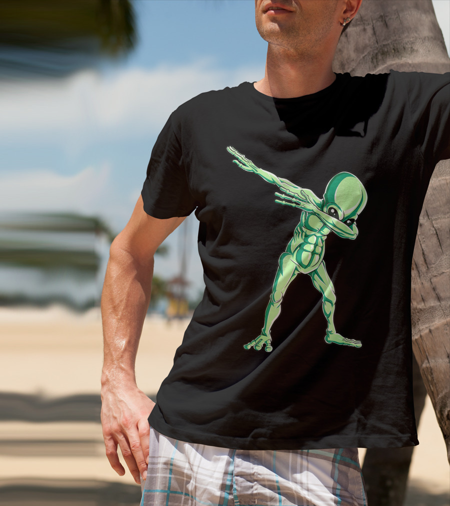 Dabbing Alien Dab Hip Hop Funny UFO Creature T-Shirt