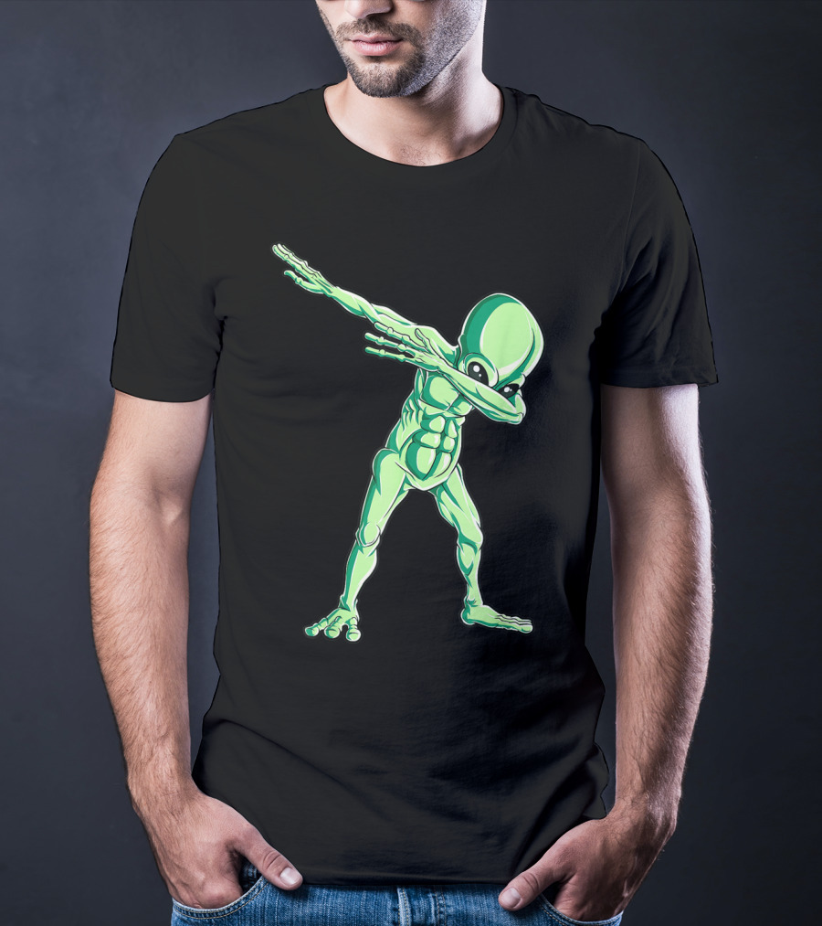 Dabbing Alien Dab Hip Hop Funny UFO Creature T-Shirt