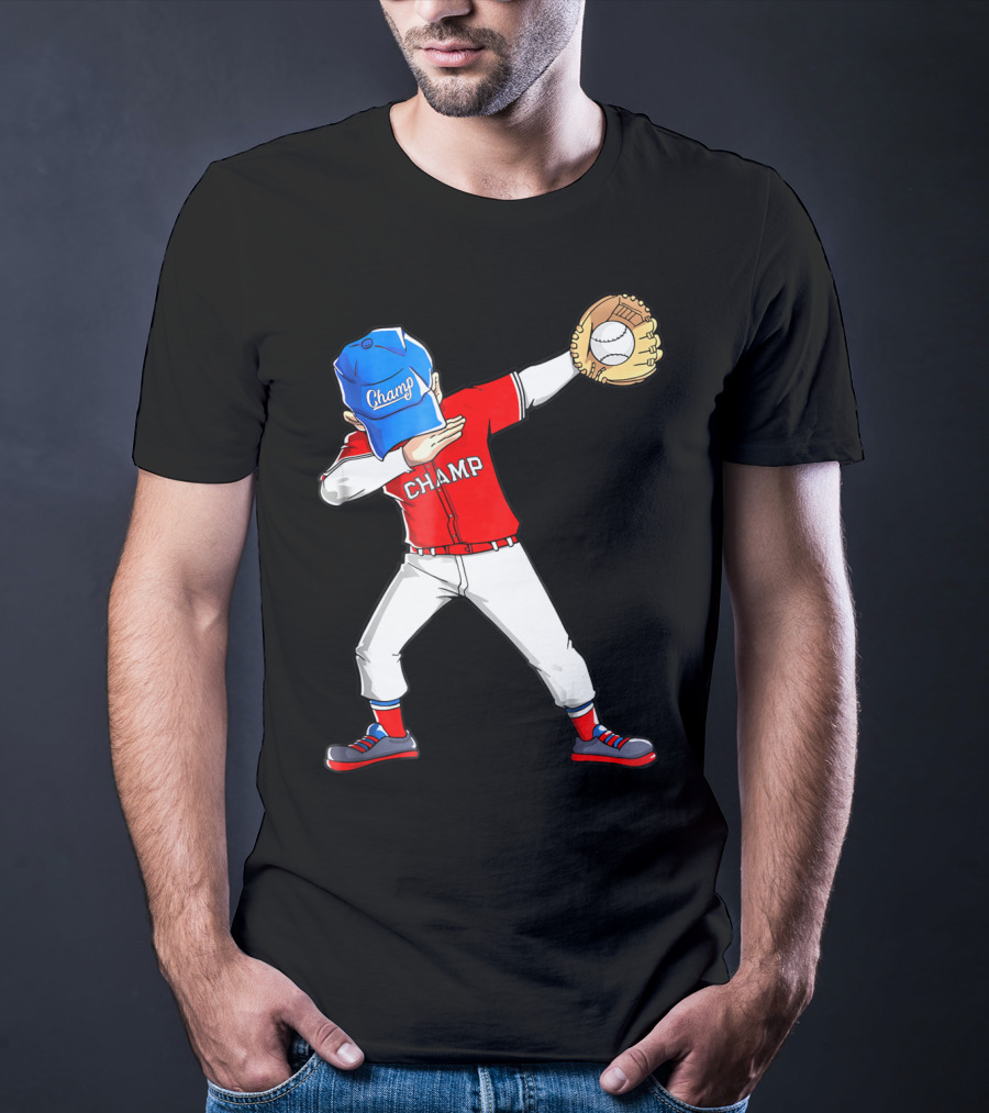 Champ Dabbing Baseball Dab Dance T-Shirt